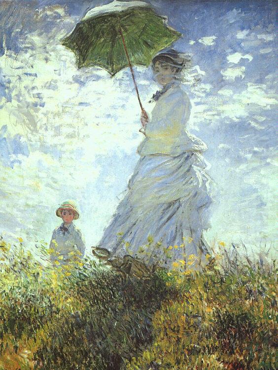 Woman with a Parasol, Claude Monet